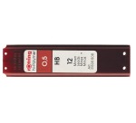 Rotring leads, 0.5 mm, HB, case of 12 pieces