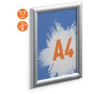 Durable Outdoor poster frame, aluminum, silver, waterproof, size A4