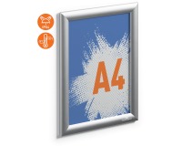 Durable Outdoor poster frame, aluminum, silver, waterproof, size A4