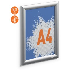 Langlebiger Plakatständer für den Außenbereich, aus Aluminium, silber, wasserdicht, Größe A4