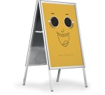 Haltbarer Plakatständer Fold, aus Aluminium, silber, Größe A1