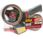 Scotch Tape Dispenser with 2 Secure Seal Rolls 66mx50mm Brown