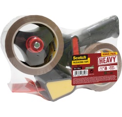 Scotch Verpackungsabroller mit 2 Rollen Secure Seal 66mx50mm braun