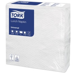 Tork serviettes Ft 30 x 30 cm, 1 pli, blanc, paquet de 100 pièces
