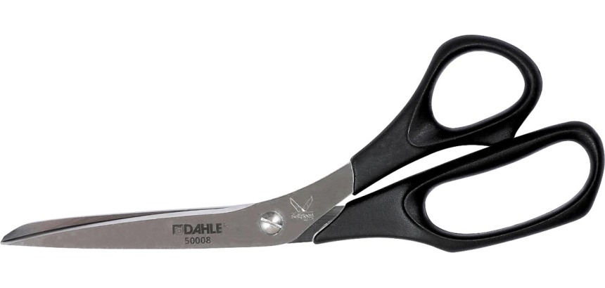 Dahle Professional scissors, 21 cm, right, pointed tips, stainless steel, black, blister pack of 1 piece