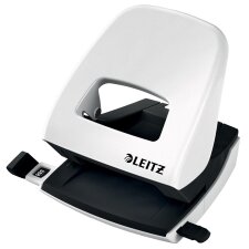 Leitz NeXXt Series WOW Perforateur de bureau, métal, 30 feuilles, perle blanc, blister