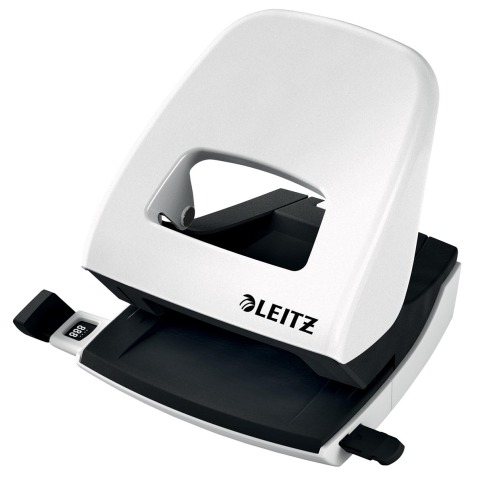 Leitz NeXXt Series WOW Perforateur de bureau, métal, 30 feuilles, perle blanc, blister
