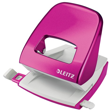 Leitz Perforateur de bureau NeXXt Series WOW, métal, 30 feuilles, rose, sous blister