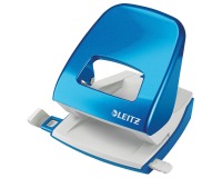 Leitz Perforateur de bureau NeXXt Series WOW, métal, 30 feuilles, bleu, sous blister