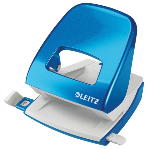 Leitz Perforateur de bureau NeXXt Series WOW, métal, 30 feuilles, bleu, sous blister