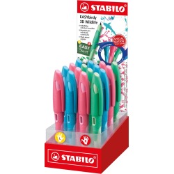 STABILO EASYbirdy stylo plume 3D Wildlife, présentoir de 16 pièces