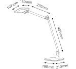 Hansa lampe de bureau E-Motion, LED, argent