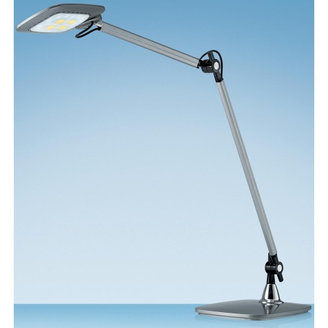 Hansa bureaulamp E-Motion, LED, zilver