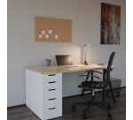 Hansa Breeze desk lamp, LED, silver