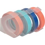 Desq tape voor lettertang 9 mm, trendy, blister van 4 kleuren