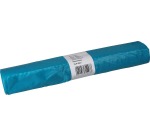 Sac poubelle 20 microns, ft 70 x 110 x 0,2 cm, 120 litres, PEHD recyclé, bleu,  rouleau de 25 pièces