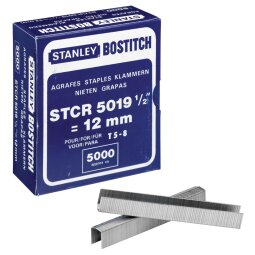 Bostitch Agrafes STCR501912E (12 mm), pour PC8000, boîte de 5.000 agrafes