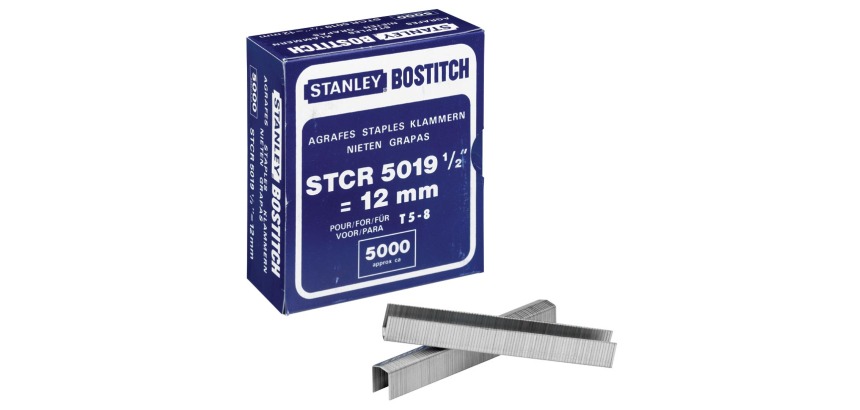Bostitch Staples STCR501912E (12 mm), for PC8000, box of 5,000 staples