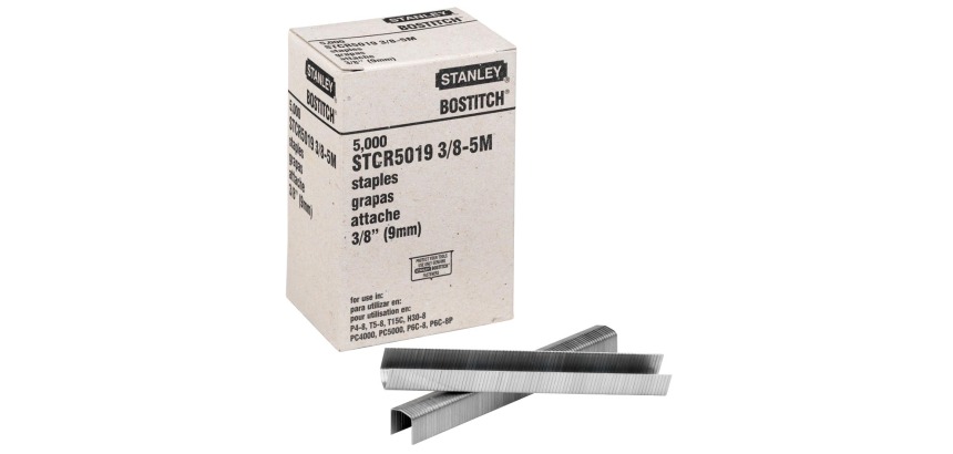 Bostitch agrafes STCR501910E, 10 mm, pour PC8000, boîte de 5.000 agrafes