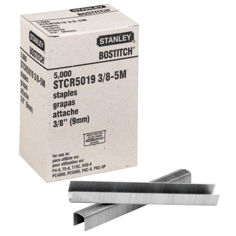 Bostitch agrafes STCR501910E, 10 mm, pour PC8000, boîte de 5.000 agrafes