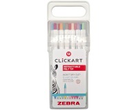 ZEBRA Clickart viltstift, 12 stuks, geassorteerde kleuren