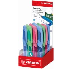 STABILO EASYBuddy stylo plume pastel, présentoir de 16 pièces