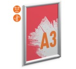 Haltbarer Outdoor-Plakatrahmen, aus Aluminium, silber, wasserdicht, Größe A3