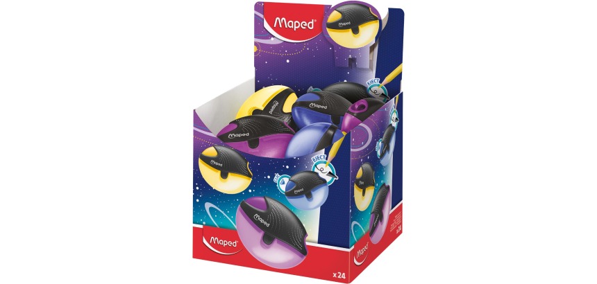 Maped Galactic Pencil Sharpener Box of 24 Pieces