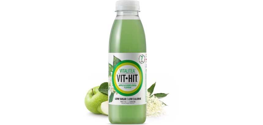 Vit Hit vitaminedrank Lean & Green, flesje van 50 cl, pak van 12 stuks