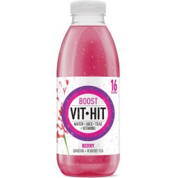Vit Hit boisson vitaminée Boost, bouteille de 50 cl, paquet de 12 pièces