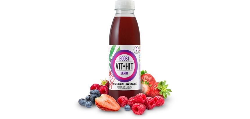 Vit Hit boisson vitaminée Boost, bouteille de 50 cl, paquet de 12 pièces