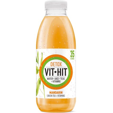 Vit Hit boisson vitaminée Detox, bouteille de 50 cl, paquet de 12 pièces