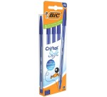 Bic Cristal Soft ballpoint pen, medium point, blue, pack of 4 pieces