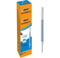 Bic recharge pour roller à encre gel Gel-ocity illusion, boîte de 12 pièces, bleu