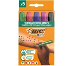 Bic Kids feutres de tatouage temporaire, assortis, set de 5 pièces