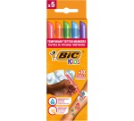 Bic Kids kit de marqueurs de tatouage, assorti, set de 5 stylos et 10 pochoirs