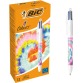 Bic 4 Colours Decors Botanical Universe stylo bille 4 couleurs, moyen, 4 couleurs d'encre classique, boît