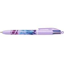 BIC Colours Hydro Purple stylo bille 4 couleurs, moyen