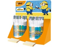 Bic 4 Colours Minions stylo bille 4 couleurs, moyen, 4 couleurs d'encre classique, présentoir de 40 pièce