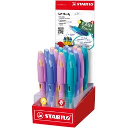 STABILO EASYbirdy stylo plume pastel, présentoir de 16 pièces