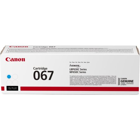 Canon toner 067, 1.250 pagina's, OEM 5101C002, cyaan