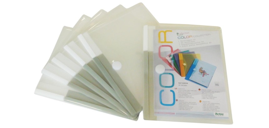 Tarifold Pochette-documents, pour ft A5, paquet de 6 pièces