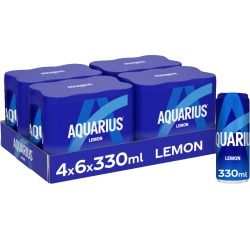 Aquarius Orange boisson rafraîchissante, canette de 33 cl, paquet de 24 pièces