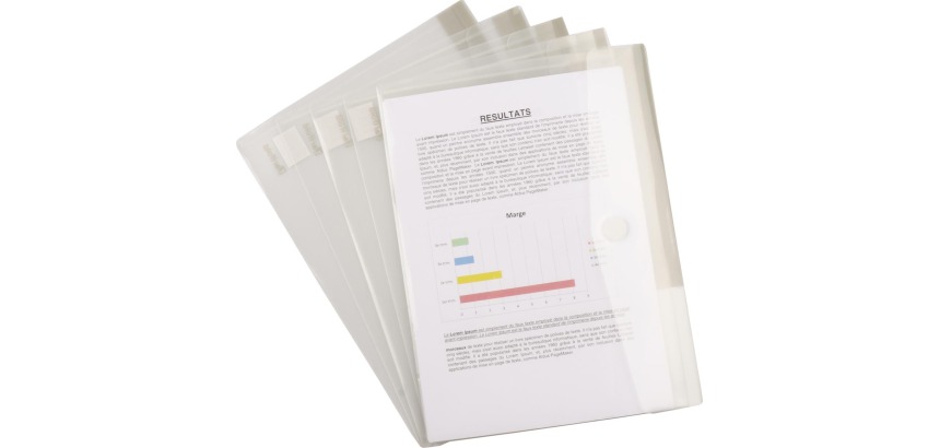 Tarifold collection pochette documents pour ft A4 (316 x 240 mm), paquet de 5 pièces