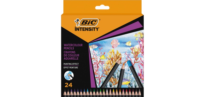 Bic crayon aquarelle Intensity, étui de 24 pièces