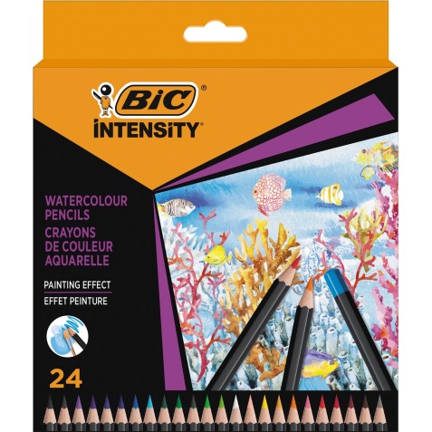 Bic crayon aquarelle Intensity, étui de 24 pièces