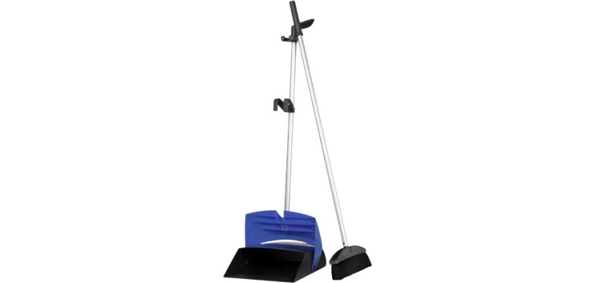 Vileda closed dustpan, with aluminum handle