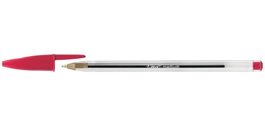 Bic Cristal Medium Ballpoint Pen, red