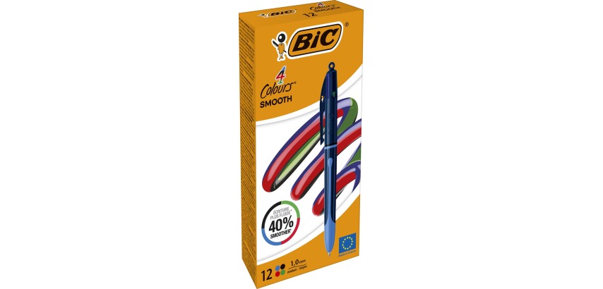 BIC Colours Smooth Drop ballpoint pen 4 colors, medium