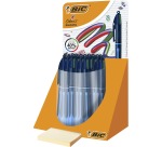 BIC Colours Smooth Drop 4 Colours Ballpoint Pen, Medium, Display of 30 Pieces